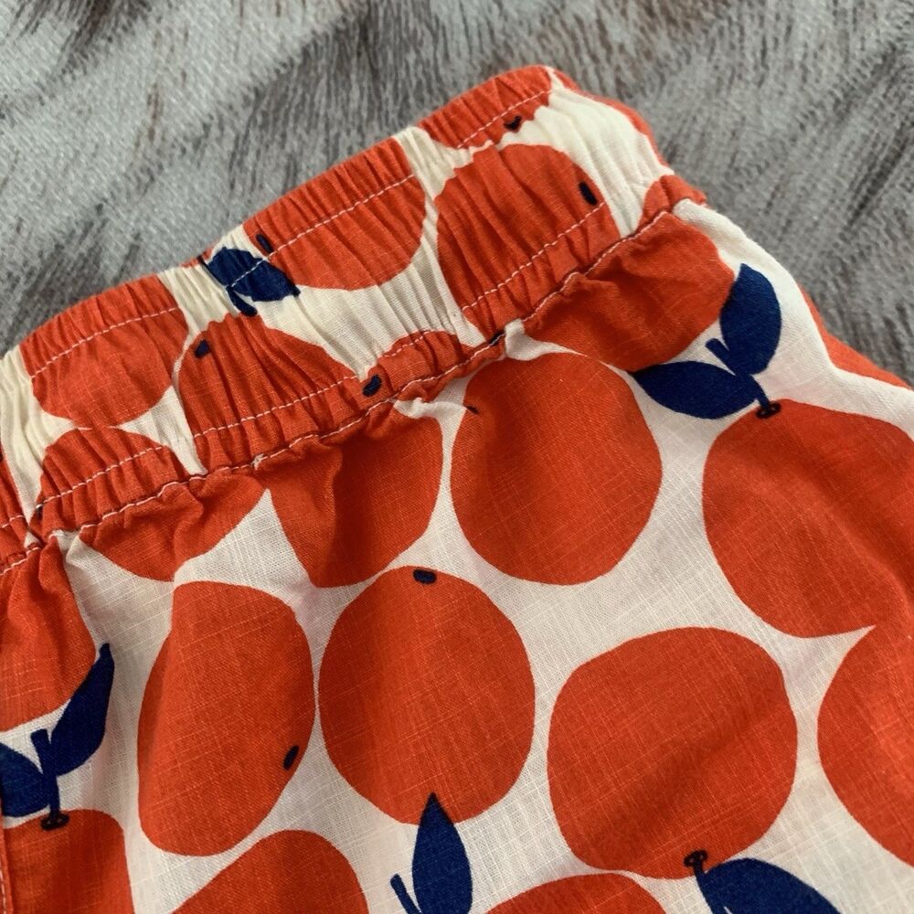 Hanna Andersson Fruit Print Swim Trunks Shorts Boys Size 130 US 8 Woven Cotton - Picture 7 of 10